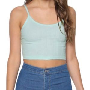 TOPSHOP Crop Mint Cami Top